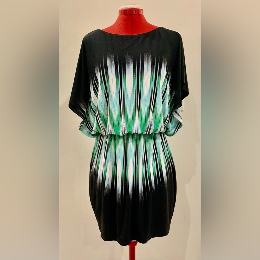 Batwing sleeve dress.